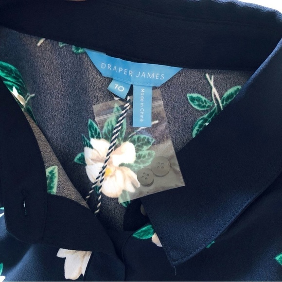 NWT Draper James Magnolia Print Button Front Shirtdress - Picture 5 of 9